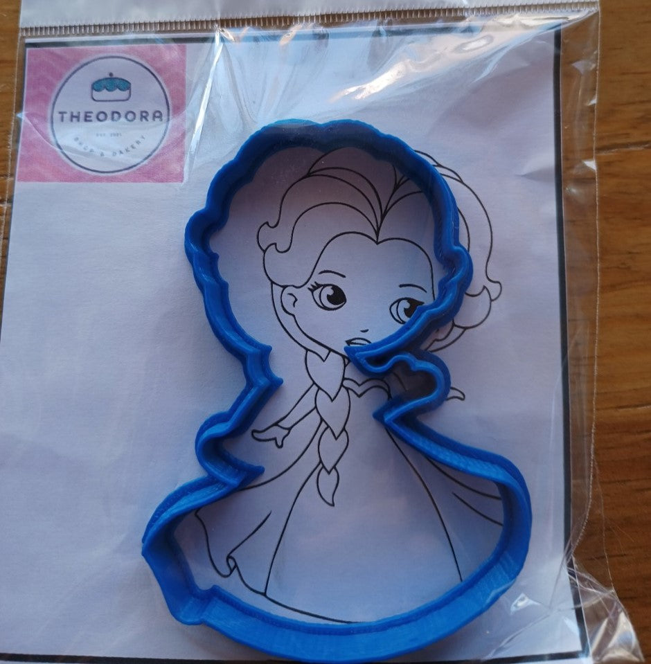 CORTADOR DE GALLETAS DE PLASTICO 10 CM APROX. FROZEN ELSA