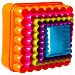 SET DE CORTADORES DE GALLETA CUADRADOS (3 PIEZAS)