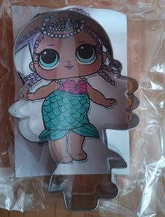 CORTADOR DE GALLETA LAMINA ESTANDAR 10CM LOL SIRENA