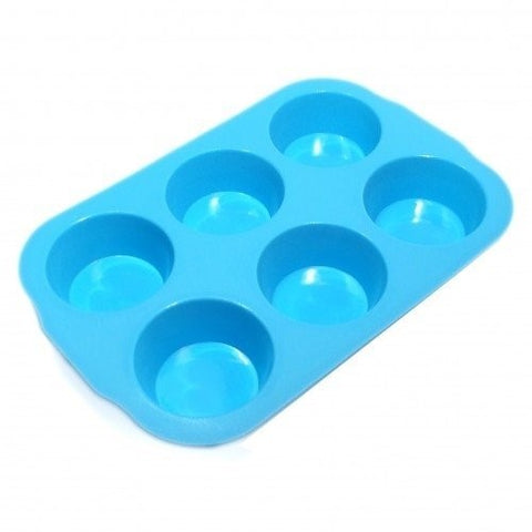 MOLDE DE SILICON DE CUPCAKES 6 CAVIDADES