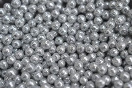 PERLA DIAMANTADA MEDIANA 6 MM PLATA 100G