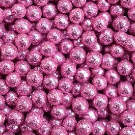 PERLA DIAMANTADA MEDIANA 6 MM ROSA PRINCESA 100G