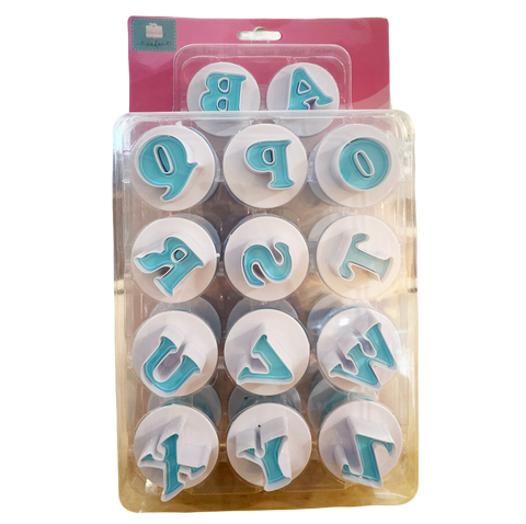 JUEGO DE LETRAS MAYUSCULAS FONDANT (VERDES GRANDES)