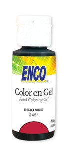 ENCO COLORANTE EN GEL 40G ROJO VINO
