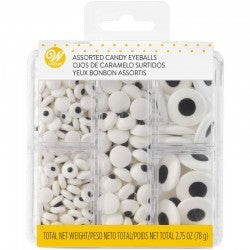 WILTON SPRINKLES CAJA DE OJOS DE CARAMELO DIFERENTES TAMAÑOS