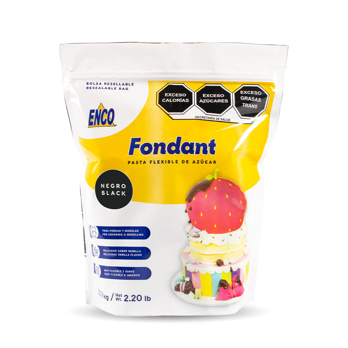 ENCO FONDANT NATURAL NEGRO 1KG