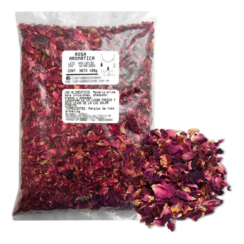 PETALOS DE ROSAS  COMESTIBLES AROMATICOS $65 POR 100 GRAMOS