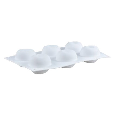 MOLDE DE SILICON BLANCO MANZANAS 6 CAVIDADES (29 X 17 X 5.3 CM)