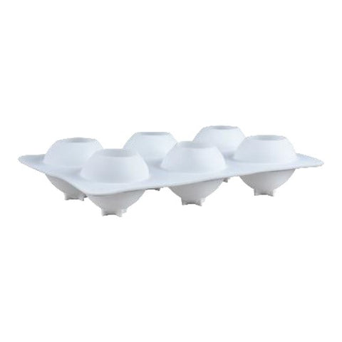 MOLDE DE SILICON BLANCO DURAZNOS 6 CAVIDADES (26 X 27 X 6 CM)