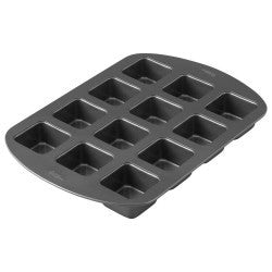 WILTON MOLDE DE ALUMINIO PARA BROWNIES 12 CAVIDADES